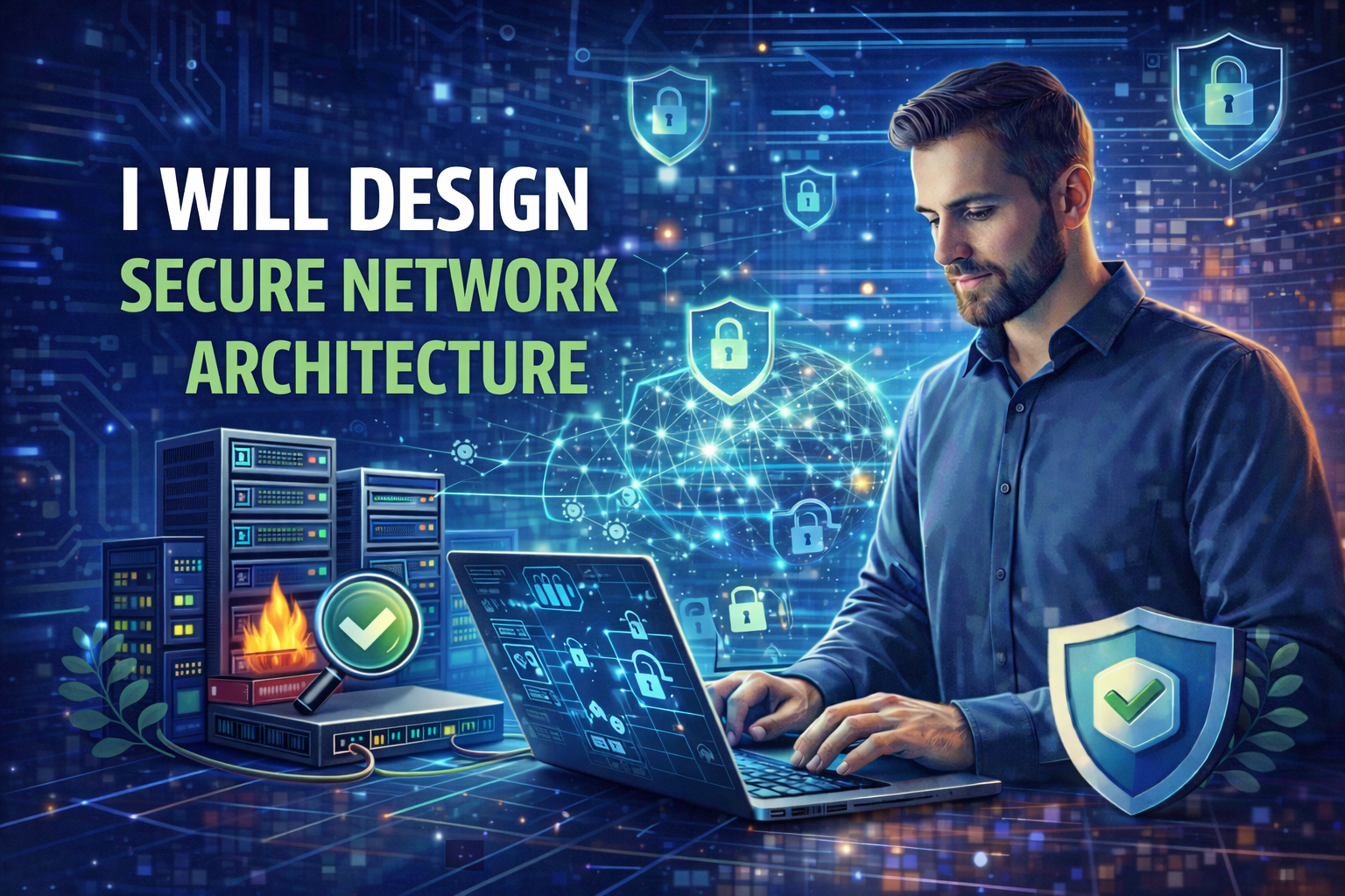 I will design secure network architecture